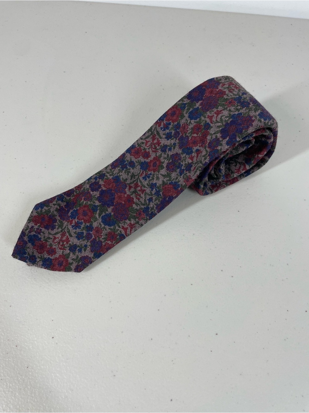 Ted Baker London Floral Wool Necktie Multicolor Designer Made in Italy Tie